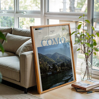 Slow Walks Mornings by Lake Como Quote Wall Print Poster