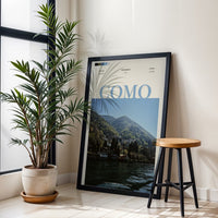 Slow Walks Mornings by Lake Como Quote Wall Print Poster