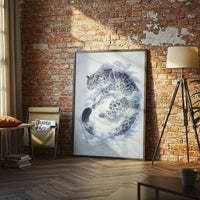 Snow Leopard Cloud Aesthetic Wall Décor Print