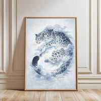 Snow Leopard Cloud Aesthetic Wall Décor Print
