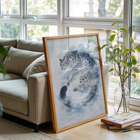 Snow Leopard Cloud Aesthetic Wall Décor Print