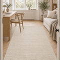 Soft Modern Shag Area Rug – Cream 1 in a office