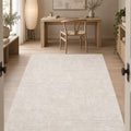 Soft Modern Shag Area Rug – Cream 3 in a office