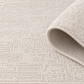 Soft Modern Shag Area Rug – Cream 3 – texture close-up