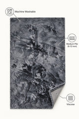 Soft Plush Modern Area Rug – Charcoal – features