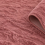 Soft Plush Modern Area Rug – Dusty Rose – texture close-up