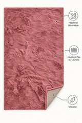 Soft Plush Modern Area Rug – Dusty Rose – features