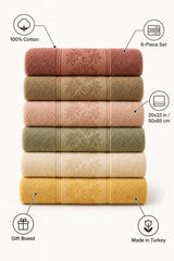 Solid Cotton Hand Towel Set of 6 – features