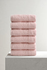 Solid Cotton Hand Towel Set of 6 – Blush