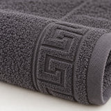 Solid Cotton Hand Towel Set of 6 – Blush, Beige & Charcoal – texture close-up