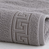 Solid Cotton Hand Towel Set of 6 – Charcoal – texture close-up