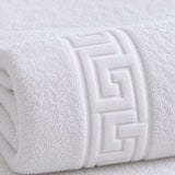 Solid Cotton Hand Towel Set of 6 – Charcoal, Gray & White – texture close-up