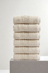 Solid Cotton Hand Towel Set of 6 – Cream