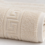 Solid Cotton Hand Towel Set of 6 – Cream – texture close-up