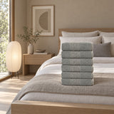 Solid Cotton Hand Towel Set of 6 – Mint in a bedroom