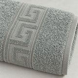Solid Cotton Hand Towel Set of 6 – Mint – texture close-up