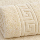 Solid Cotton Hand Towel Set of 6 – Mixed Colors – texture close-up