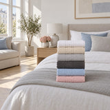 Solid Cotton Hand Towel Set of 6 – Multicolor in a bedroom