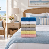 Solid Cotton Hand Towel Set of 6 – Multicolor in a bedroom
