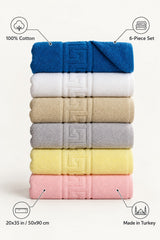 Solid Cotton Hand Towel Set of 6 – Multicolor – features
