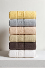 Solid Cotton Hand Towel Set of 6 – White, Cream, Charcoal, Blush, Gray