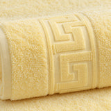 Solid Cotton Hand Towel Set of 6 – Yellow – texture close-up