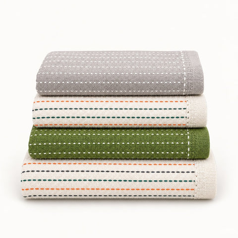 Solid Cotton Kitchen Towel Set of 4 – Cream
