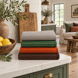 Solid Cotton Kitchen Towel Set of 4 – Multicolor in a kitchen