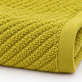 Solid Cotton Kitchen Towel Set of 4 – Olive Green & Cream – texture close-up