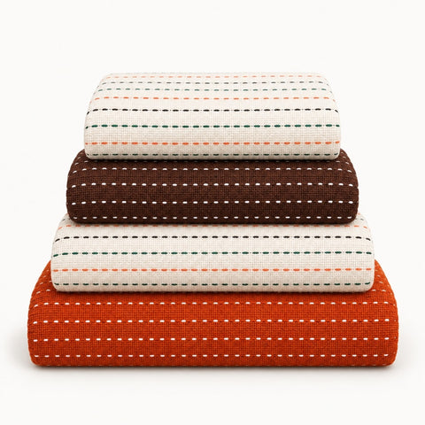 Solid Cotton Kitchen Towel Set of 4 – Orange