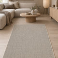 Solid Modern Area Rug – Brown in a living room