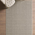 Solid Modern Area Rug – Brown in a living room