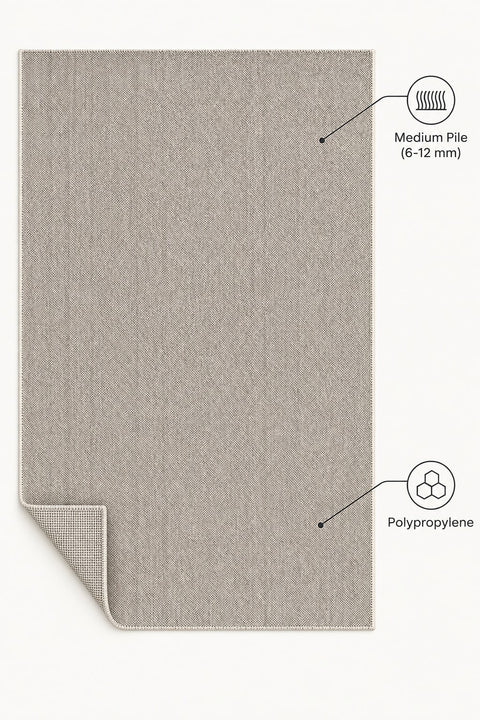Solid Modern Area Rug – Brown – features