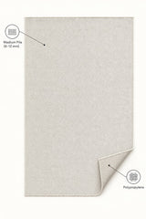 Solid Modern Area Rug – Cream – features