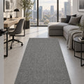Solid Modern Area Rug – Gray in a office