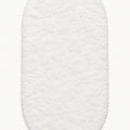 Solid Modern Oval Runner Rug