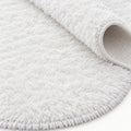 Solid Modern Oval Runner Rug – texture close-up
