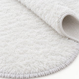 Solid Modern Oval Runner Rug – texture close-up