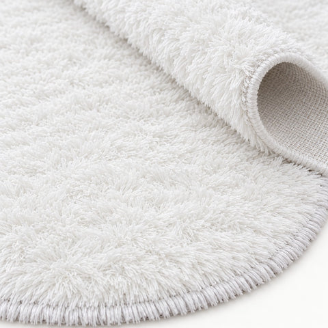 Solid Modern Oval Runner Rug – texture close-up