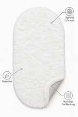 Solid Modern Oval Runner Rug – features