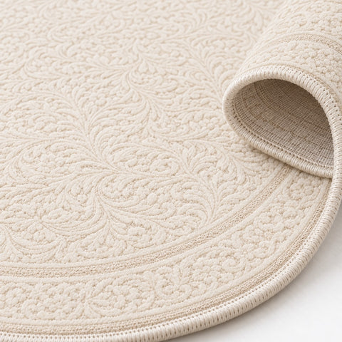 Solid Modern Oval Shag Rug – Brown – texture close-up