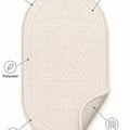 Solid Modern Oval Shag Rug – Brown – features
