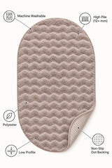 Solid Modern Oval Shag Rug – Brown – features