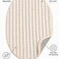 Solid Modern Oval Shag Rug – Cream – features