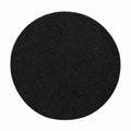 Solid Modern Round Plush Rug – Black