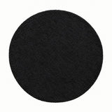 Solid Modern Round Plush Rug – Black