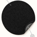 Solid Modern Round Plush Rug – Black – features