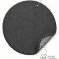 Solid Modern Round Plush Rug – Charcoal – features