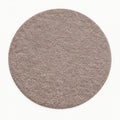 Solid Modern Round Plush Rug – Taupe
