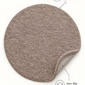 Solid Modern Round Plush Rug – Taupe – features